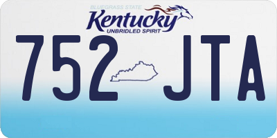 KY license plate 752JTA