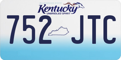 KY license plate 752JTC