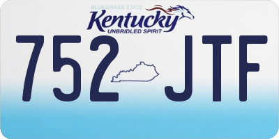 KY license plate 752JTF