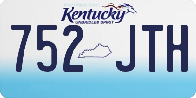 KY license plate 752JTH