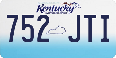KY license plate 752JTI