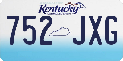 KY license plate 752JXG
