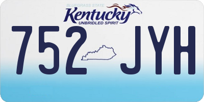 KY license plate 752JYH