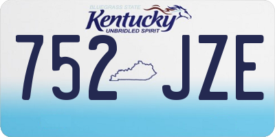 KY license plate 752JZE