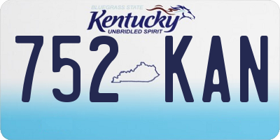 KY license plate 752KAN