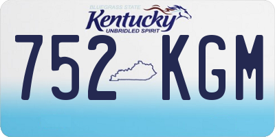 KY license plate 752KGM