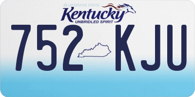 KY license plate 752KJU