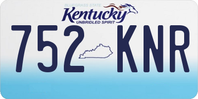 KY license plate 752KNR