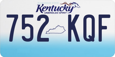 KY license plate 752KQF