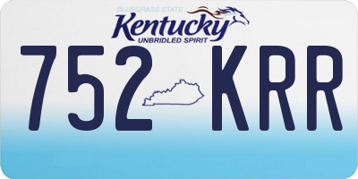 KY license plate 752KRR