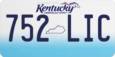 KY license plate 752LIC