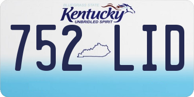 KY license plate 752LID
