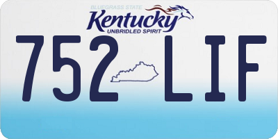 KY license plate 752LIF
