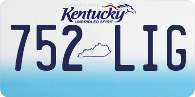 KY license plate 752LIG