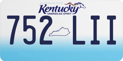 KY license plate 752LII