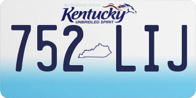 KY license plate 752LIJ