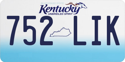 KY license plate 752LIK