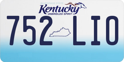 KY license plate 752LIO