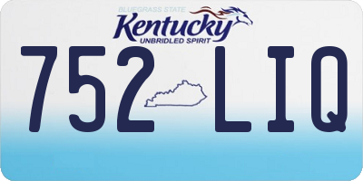 KY license plate 752LIQ
