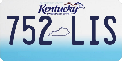 KY license plate 752LIS
