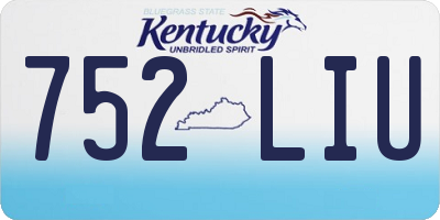 KY license plate 752LIU