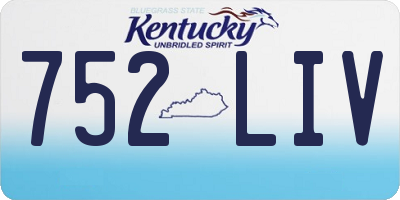 KY license plate 752LIV