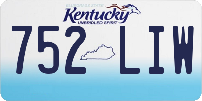 KY license plate 752LIW