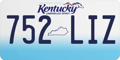KY license plate 752LIZ