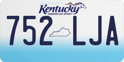 KY license plate 752LJA