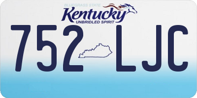 KY license plate 752LJC