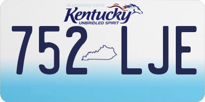KY license plate 752LJE