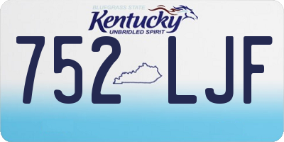 KY license plate 752LJF