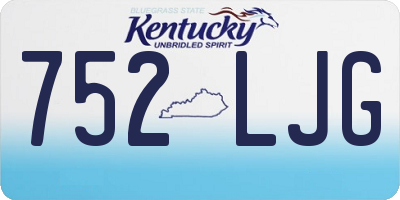 KY license plate 752LJG