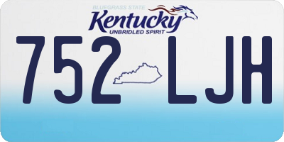 KY license plate 752LJH