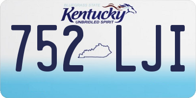 KY license plate 752LJI