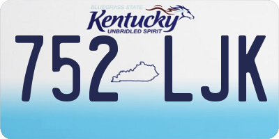 KY license plate 752LJK