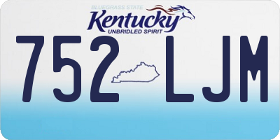 KY license plate 752LJM