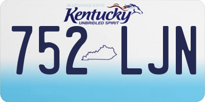 KY license plate 752LJN