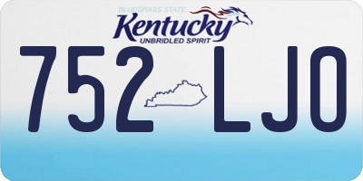 KY license plate 752LJO