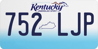 KY license plate 752LJP
