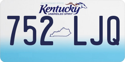 KY license plate 752LJQ