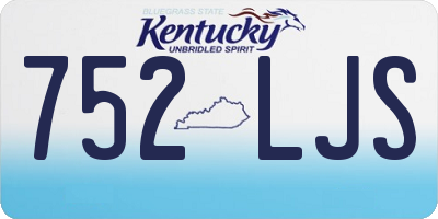 KY license plate 752LJS