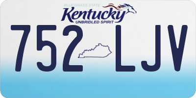 KY license plate 752LJV