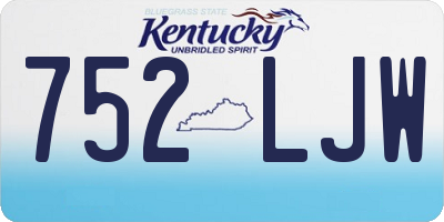 KY license plate 752LJW