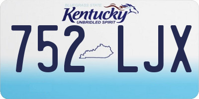 KY license plate 752LJX