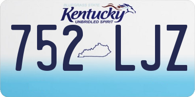 KY license plate 752LJZ