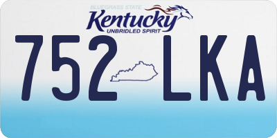 KY license plate 752LKA