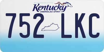 KY license plate 752LKC