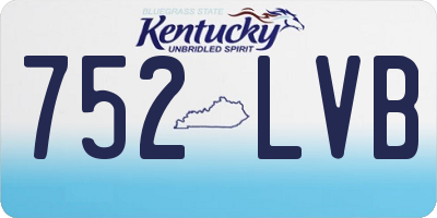 KY license plate 752LVB