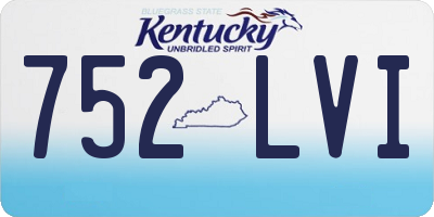 KY license plate 752LVI